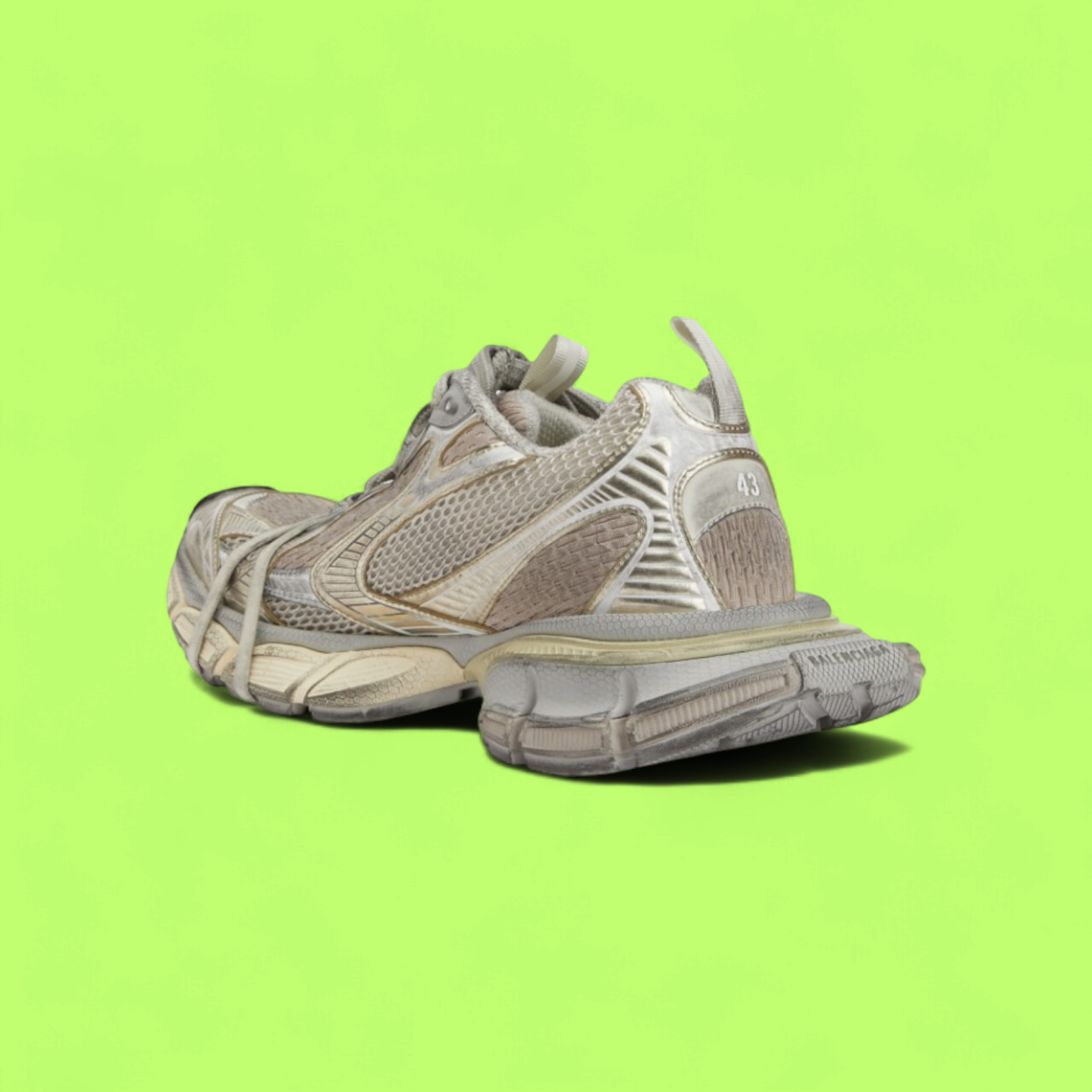 BALENCIAGA DEFENDER WORN OUT MESH CHUNKY SNEAKERS CWCD