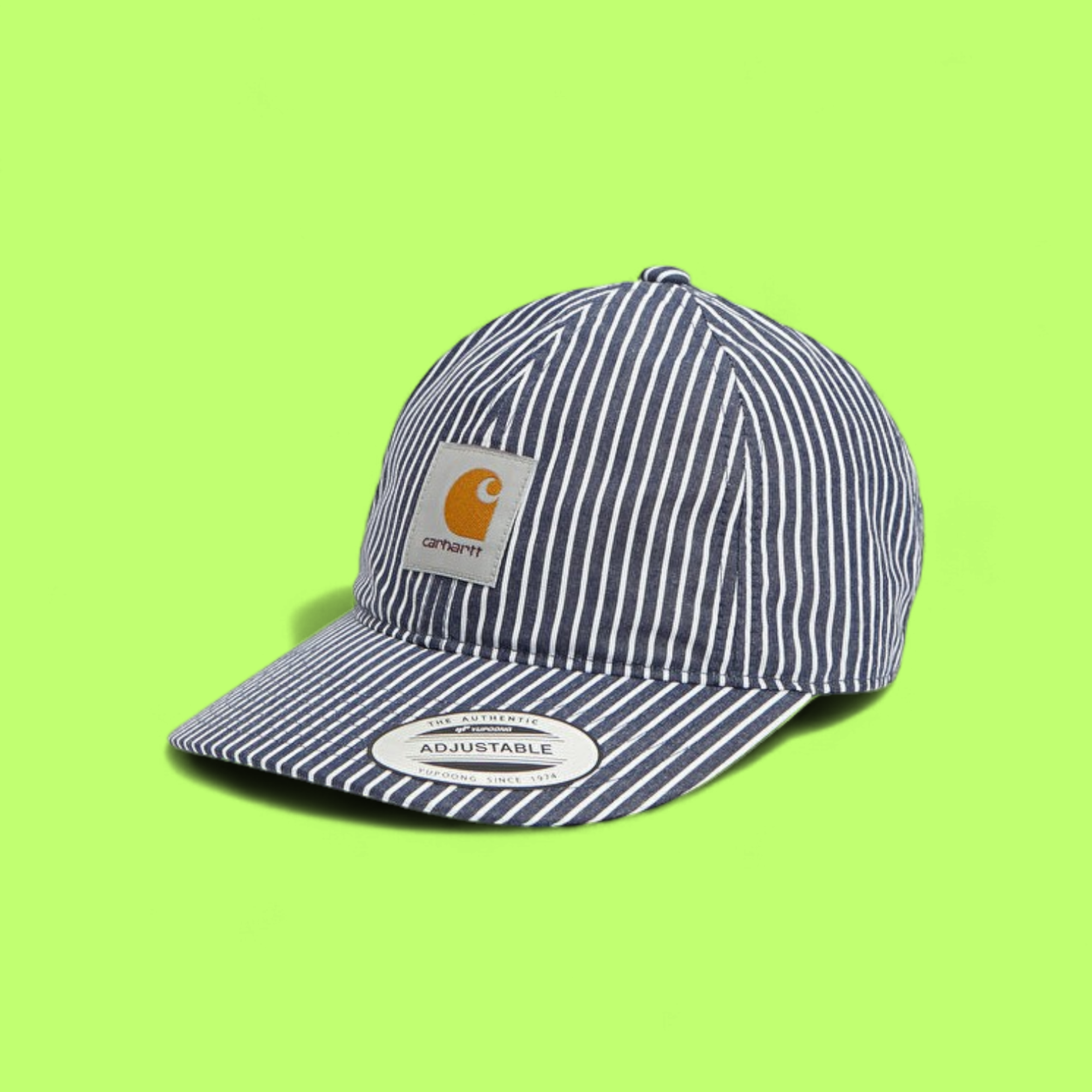 NAVY WHITE STRIPED COTTON BASEBALL CAP FOR MEN AND WOMEN