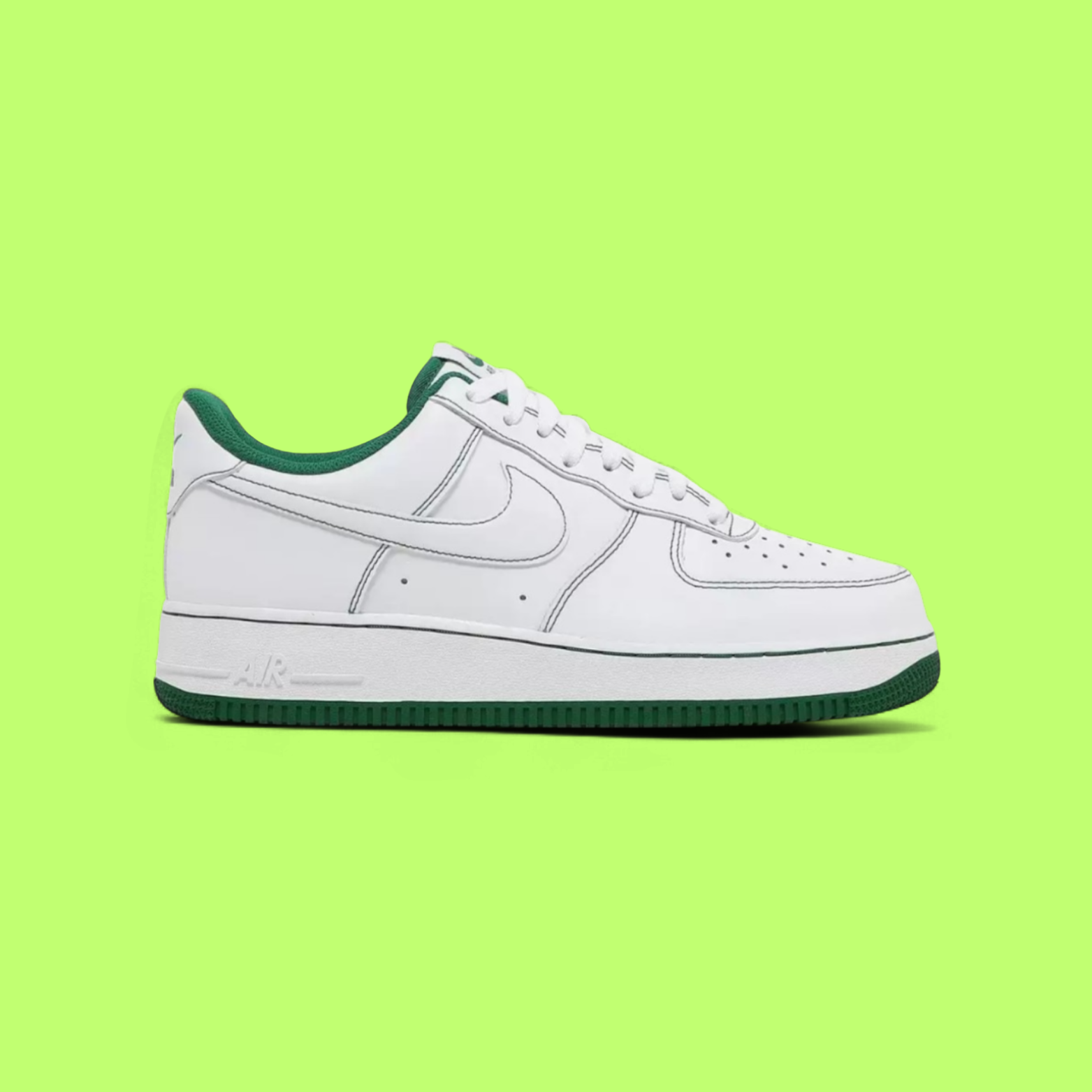 NIKE AIR FORCE 1 LOW PINE GREEN WHITE CLASSIC TWO-TONE