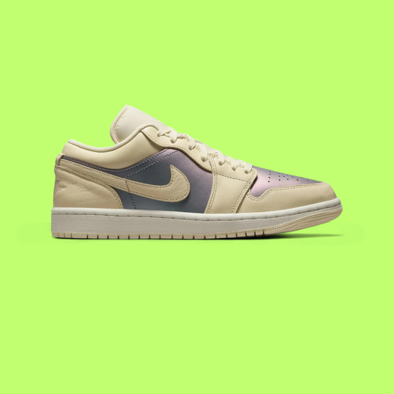 NIKE AIR JORDAN 1 LOW CREAM PURPLE GRADIENT RETRO SNEAKERS