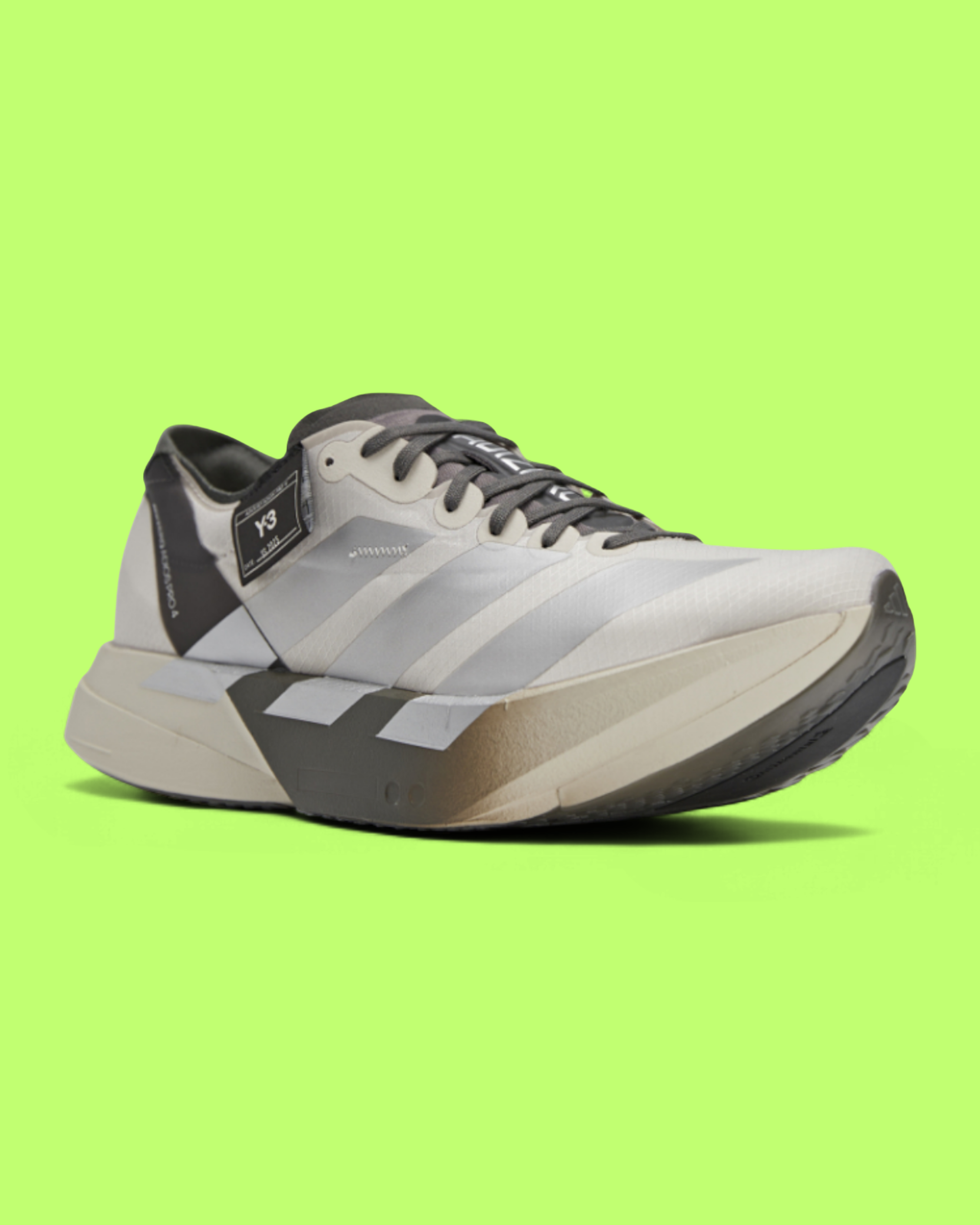 ADIDAS Y-3 WHITE FUTURISTIC SNEAKERS WITH GEOMETRIC SOLE CWCD