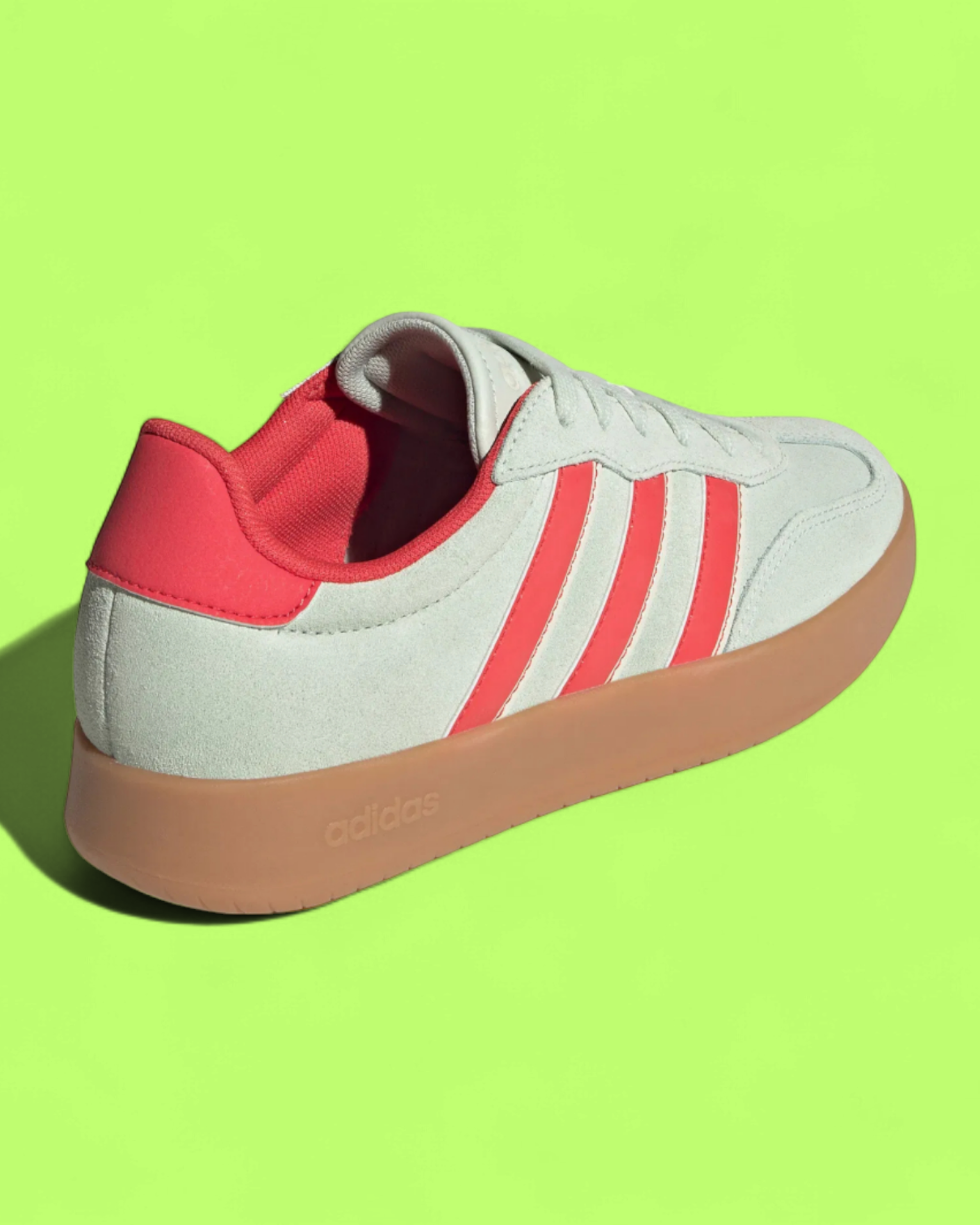 ADIDAS BARREDA GREEN RED GUM SOLE CASUAL SNEAKERS ICON CWCD