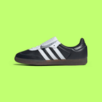 ADIDAS SAMBA LT UNISEX BLACK LEATHER AND SUEDE CASUAL SNEAKERS