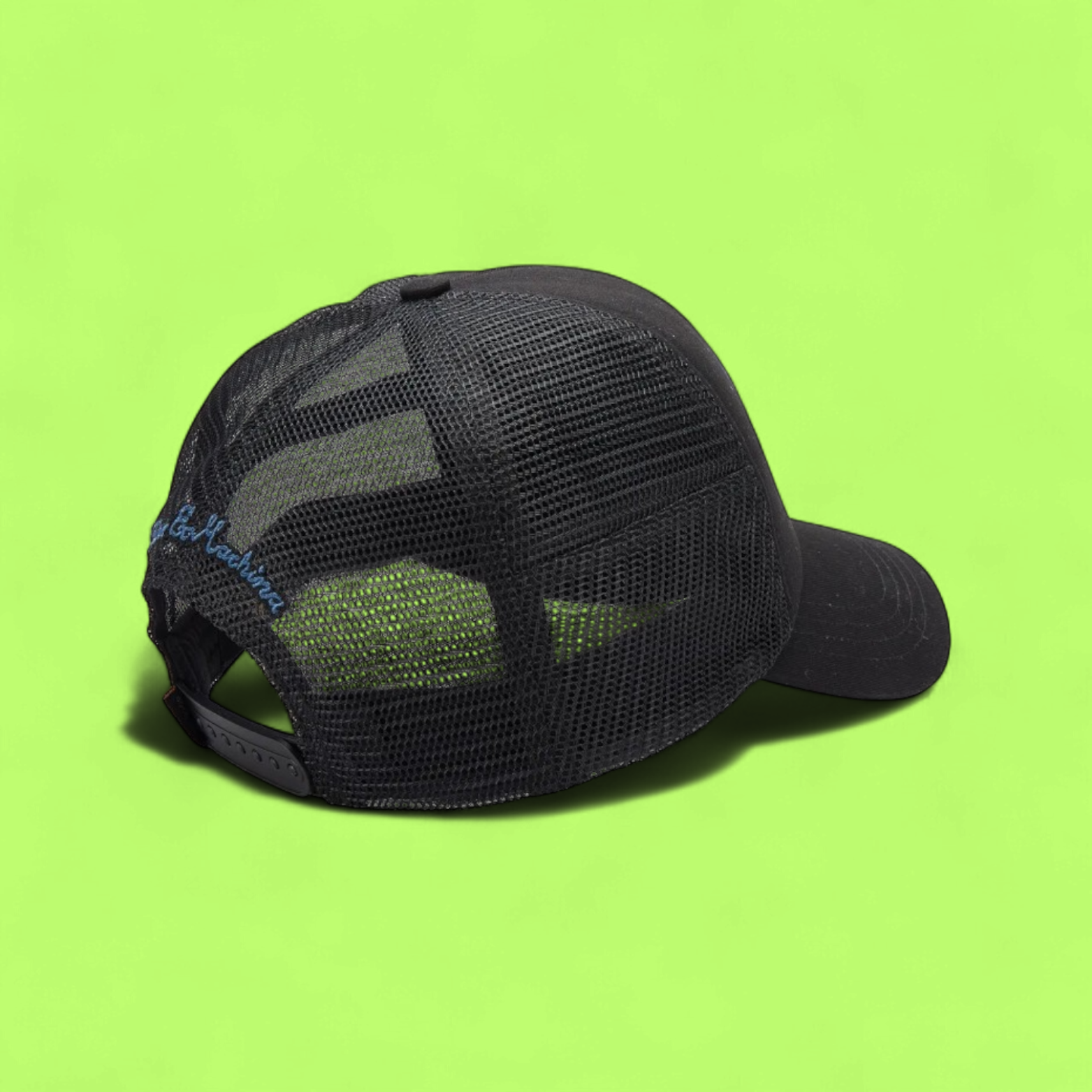 DEUS EX MACHINA BLACK BLUE LOGO TRUCKER CAP CWCDE ICON