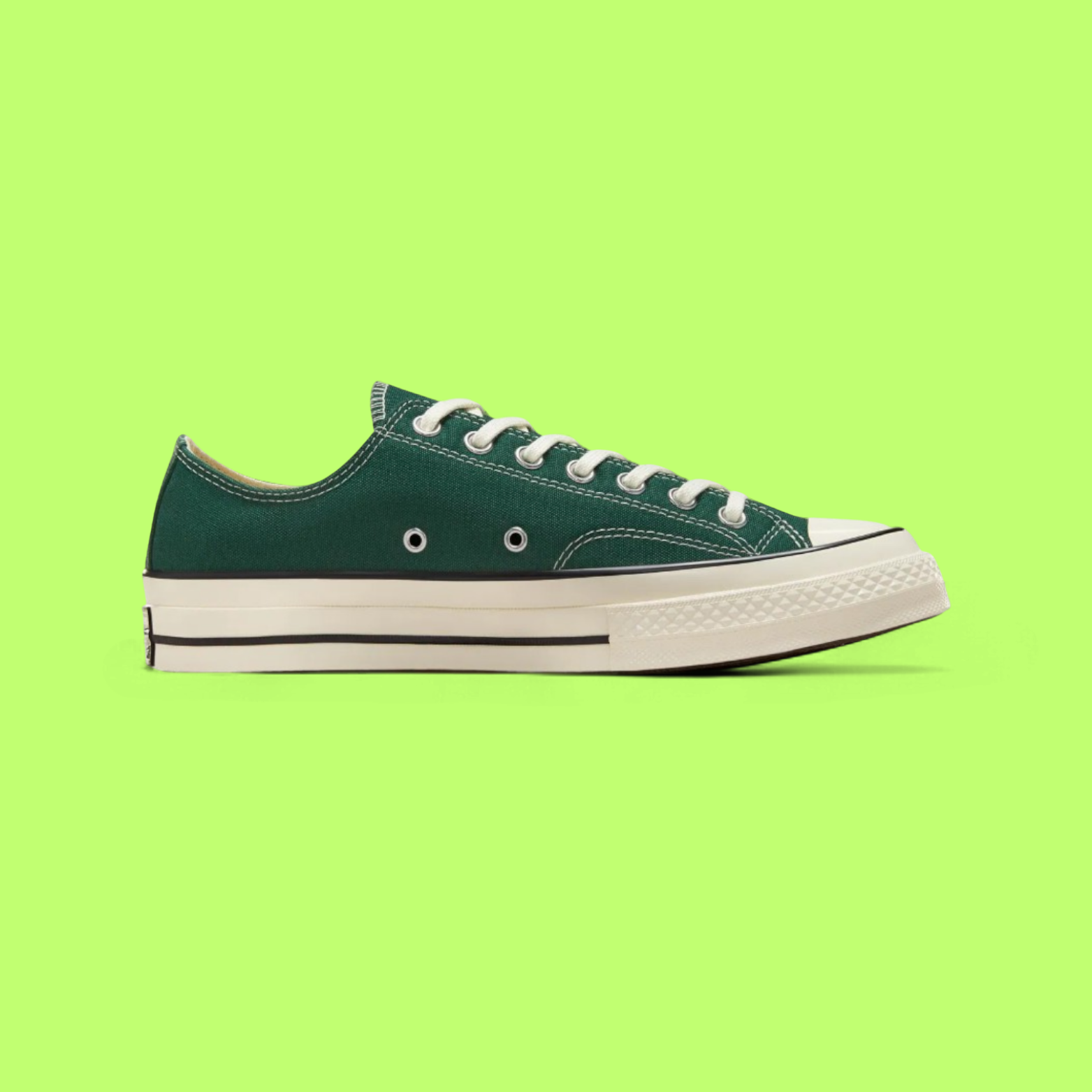 CONVERSE CHUCK 70 UNISEX GREEN CANVAS RETRO HIGH-TOP SNEAKERS