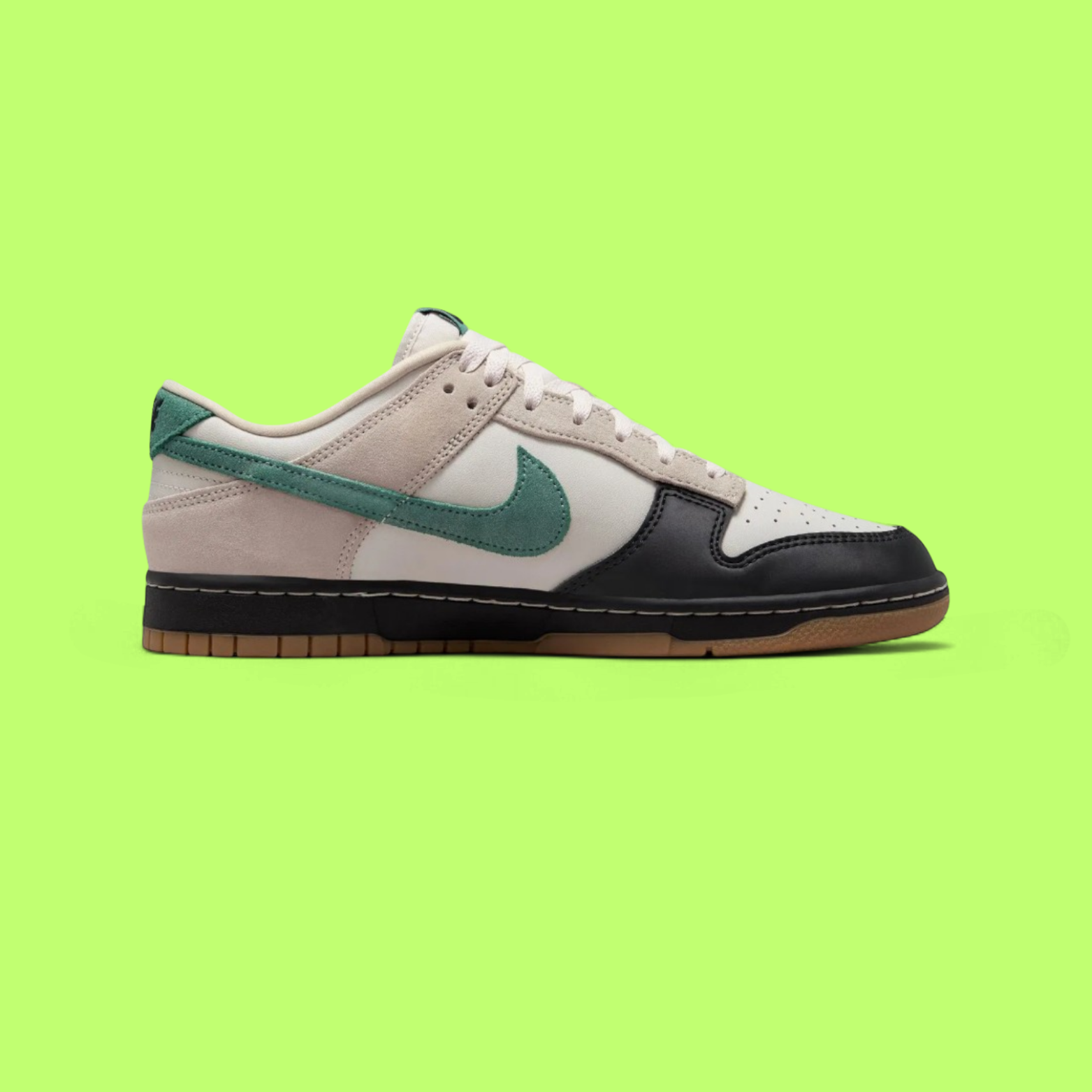 NIKE DUNK LOW MEN'S CREAM LEATHER RETRO CASUAL STYLE SNEAKERS