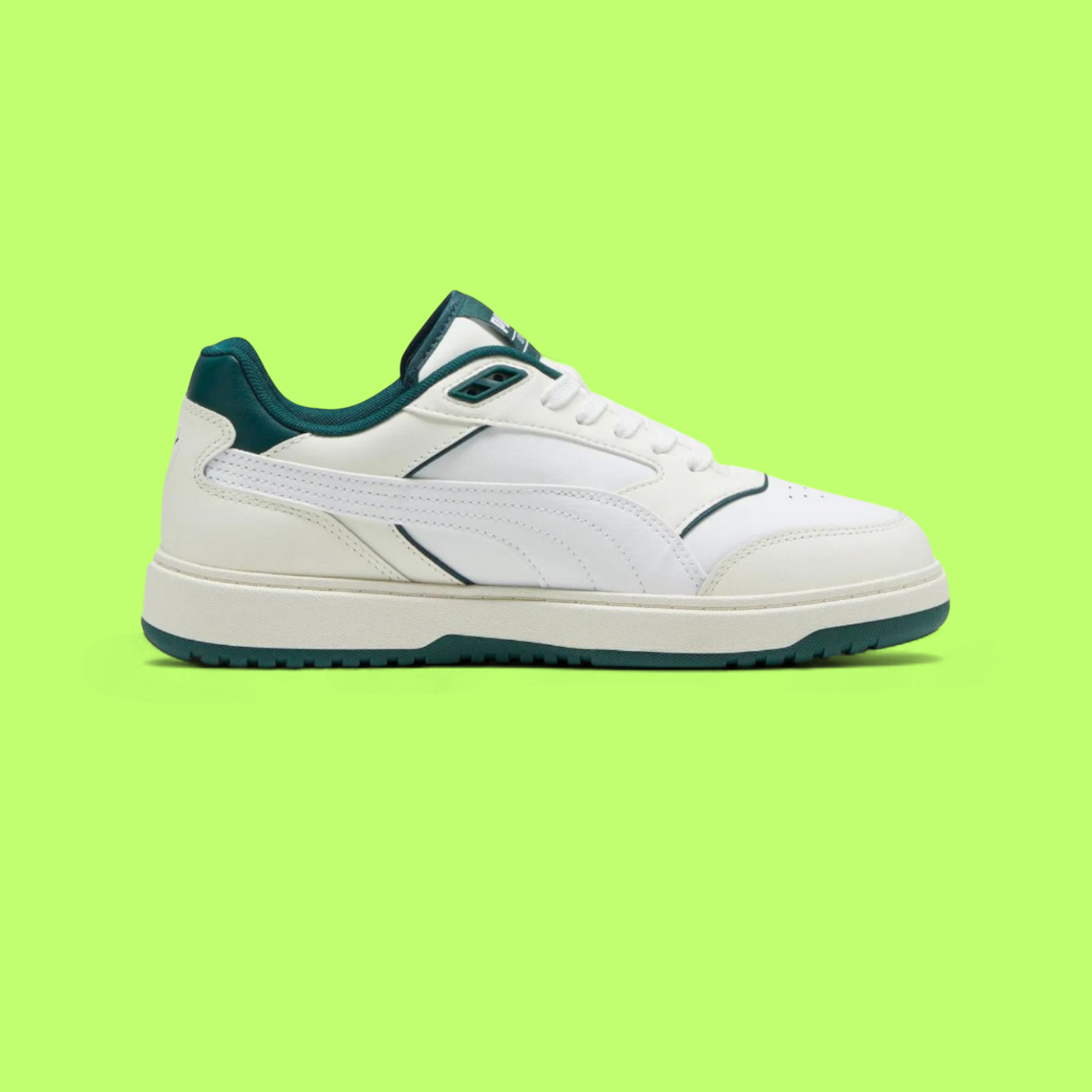 PUMA DOUBLECOURT UNISEX WHITE LEATHER CASUAL COURT SNEAKERS