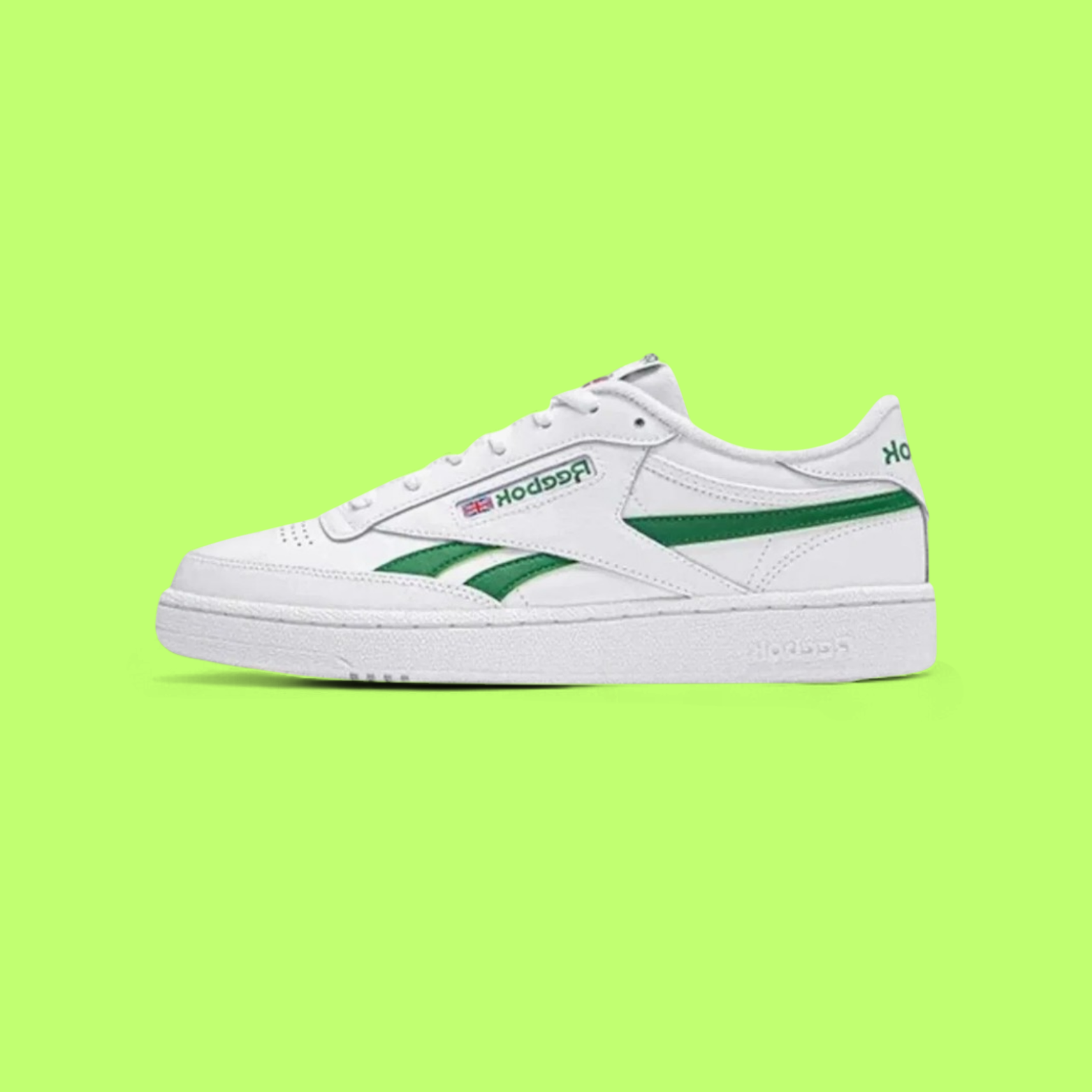 REEBOK CLUB C REVENGE UNISEX WHITE LEATHER RETRO COURT SNEAKERS