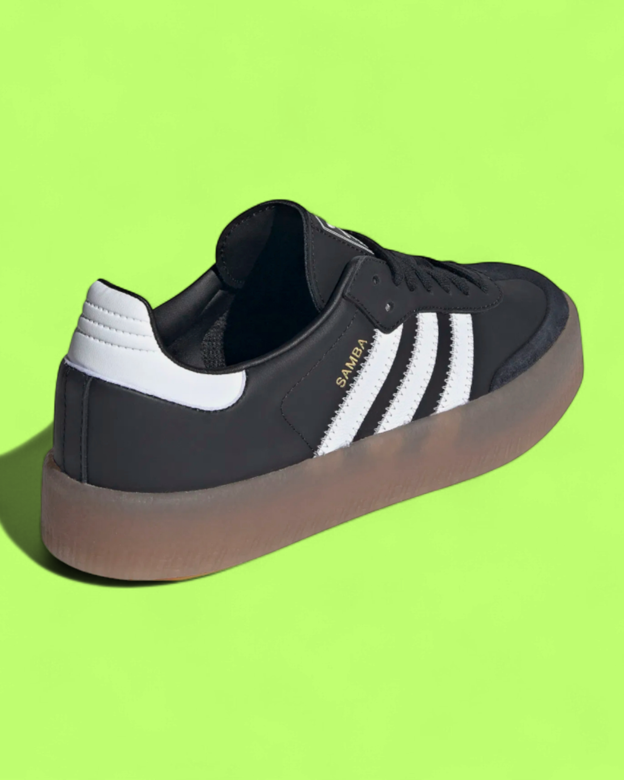 ADIDAS SAMBAE BLACK WHITE GUM SOLE CLASSIC STREET SNEAKERS