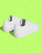 ADIDAS RIVALRY LOW TRIPLE WHITE LEATHER CLASSIC CASUAL SNEAKERS