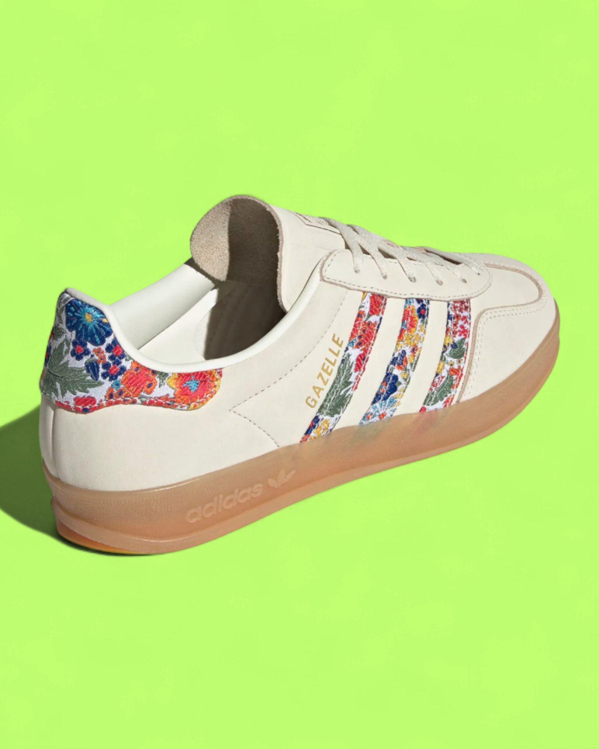 ADIDAS GAZELLE WHITE MULTICOLOR STRIPES CLASSIC SNEAKERS CWCD