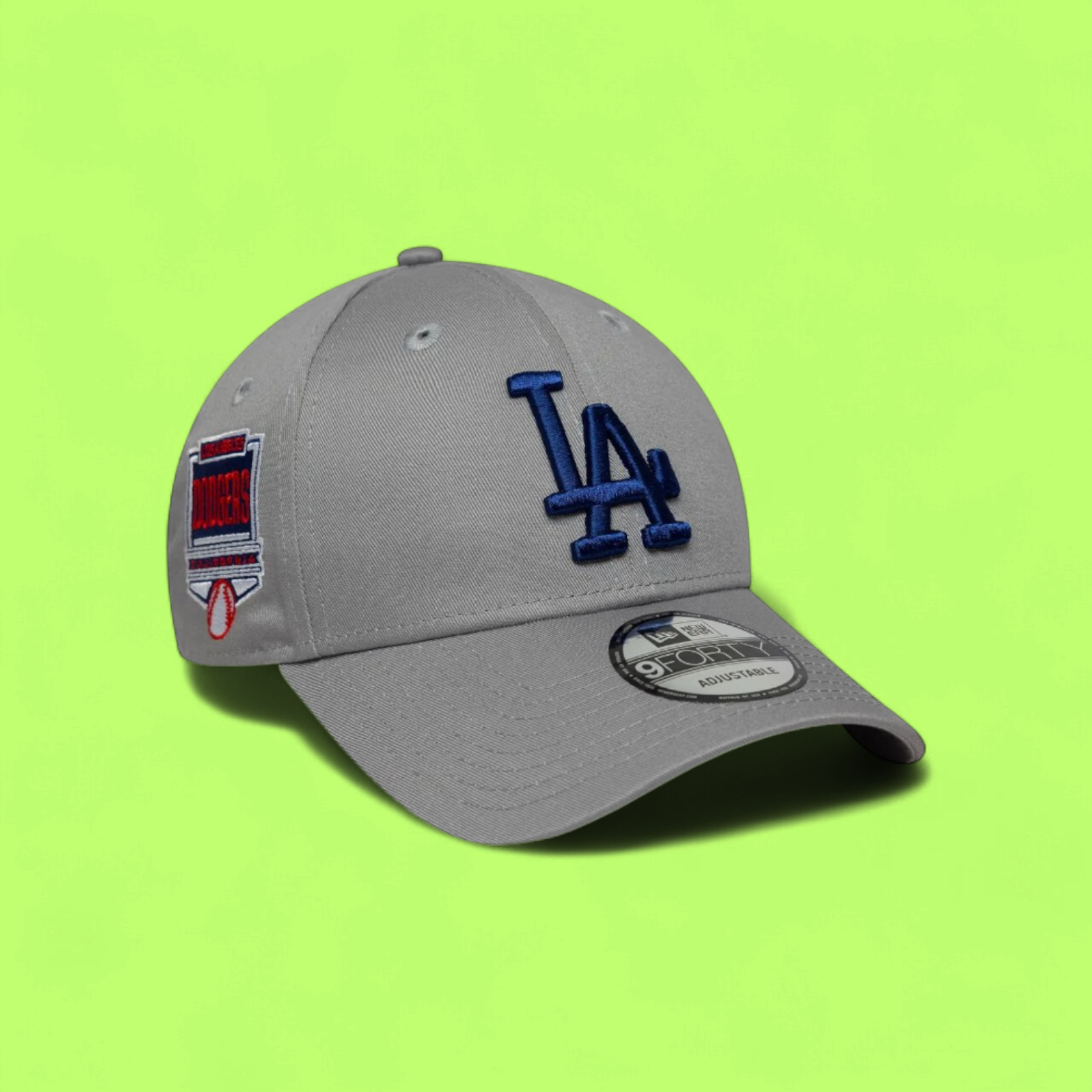 LOS ANGELES DODGERS GREY BASEBALL CAP WITH BLUE LA LOGO