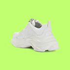 BALENCIAGA TRIPLE S WHITE GRAFFITI LOGO CHUNKY SNEAKERS