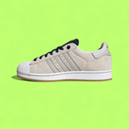ADIDAS SUPERSTAR II MEN'S WHITE BEIGE LEATHER CLASSIC SNEAKERS