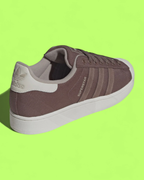 ADIDAS SUPERSTAR BROWN CANVAS SHELL TOE CASUAL SNEAKERS CWCD