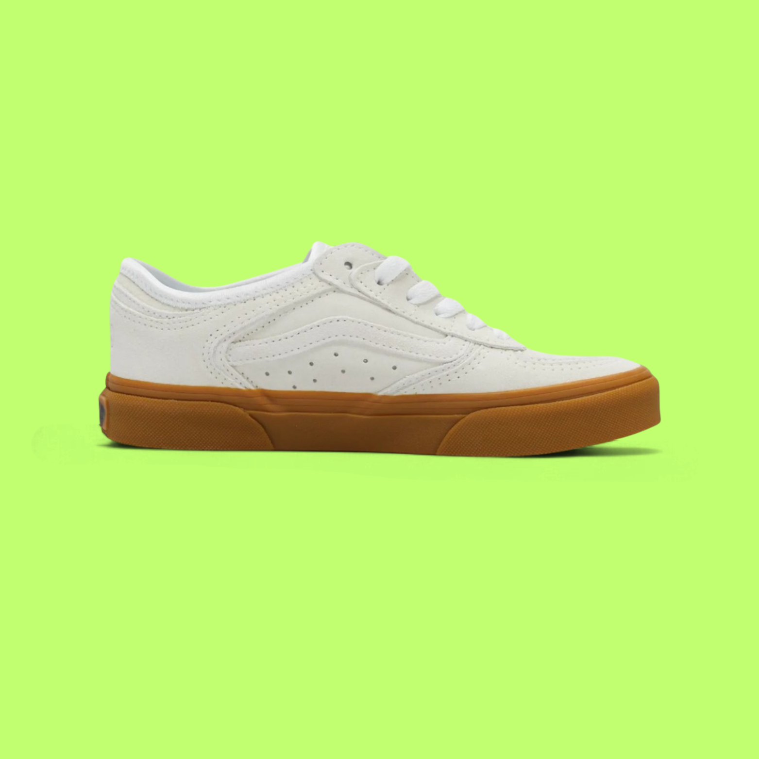 VANS LOWLAND CC WHITE GUM SOLE LEATHER SKATE SNEAKERS CWCD
