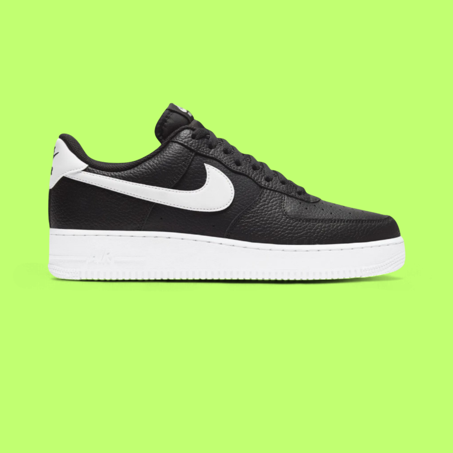 NIKE AIR FORCE 1 '07 BLACK MEN'S CLASSIC CASUAL SNEAKERS