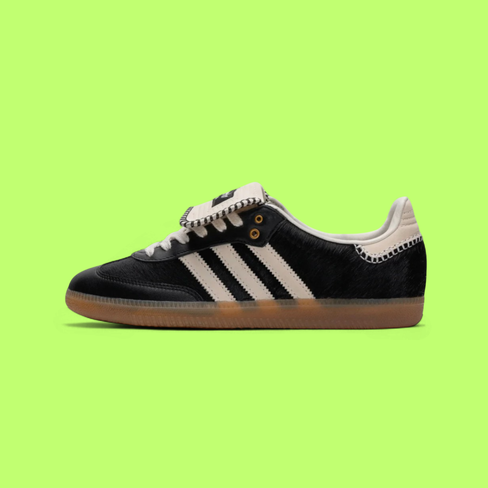 ADIDAS SAMBA X WALES BONNER BLACK PONY HAIR GUM SOLE EDITION