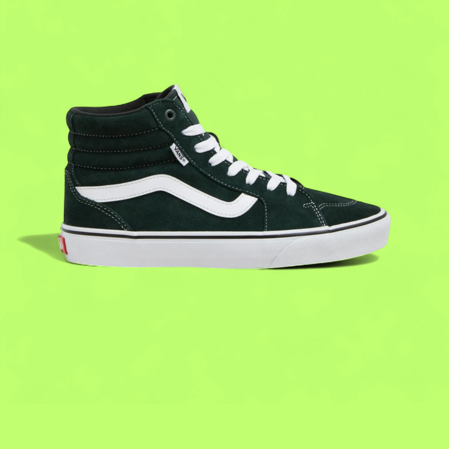 VANS SK8-HI DARK GREEN WHITE SUEDE CLASSIC SKATE STYLE DROPZZ