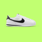 NIKE CORTEZ MEN'S WHITE LEATHER RETRO RUNNING STYLE SNEAKERS