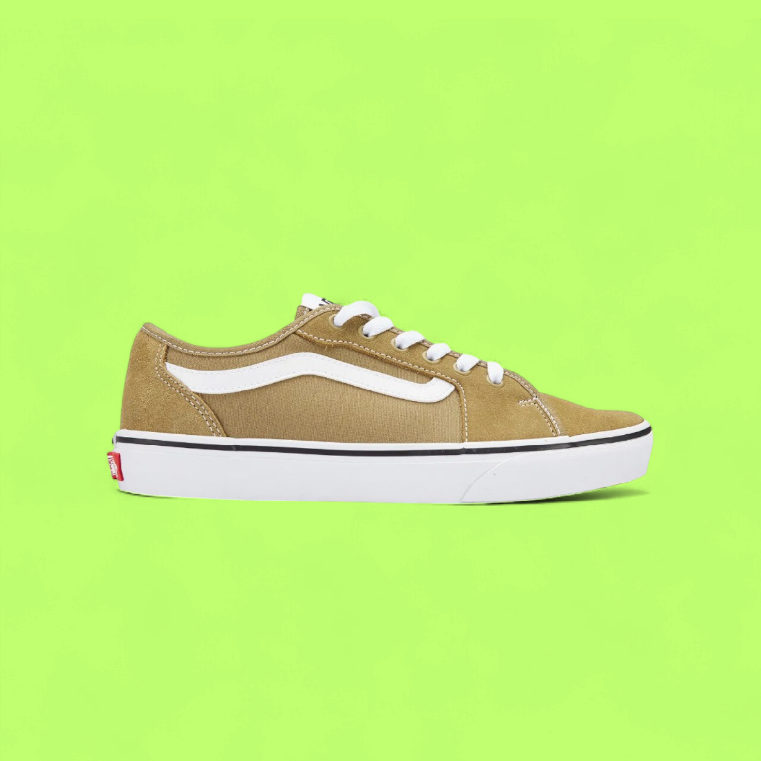 VANS FILMORE DECON MEN'S GREEN CANVAS LOW-TOP SKATE STYLE SNEAKERS