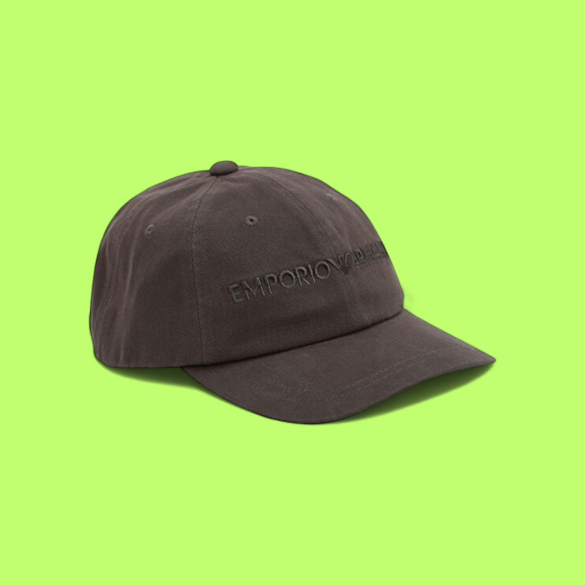 DARK GREY BASEBALL CAP WITH EMBROIDERED LOGO AND MINIMAL