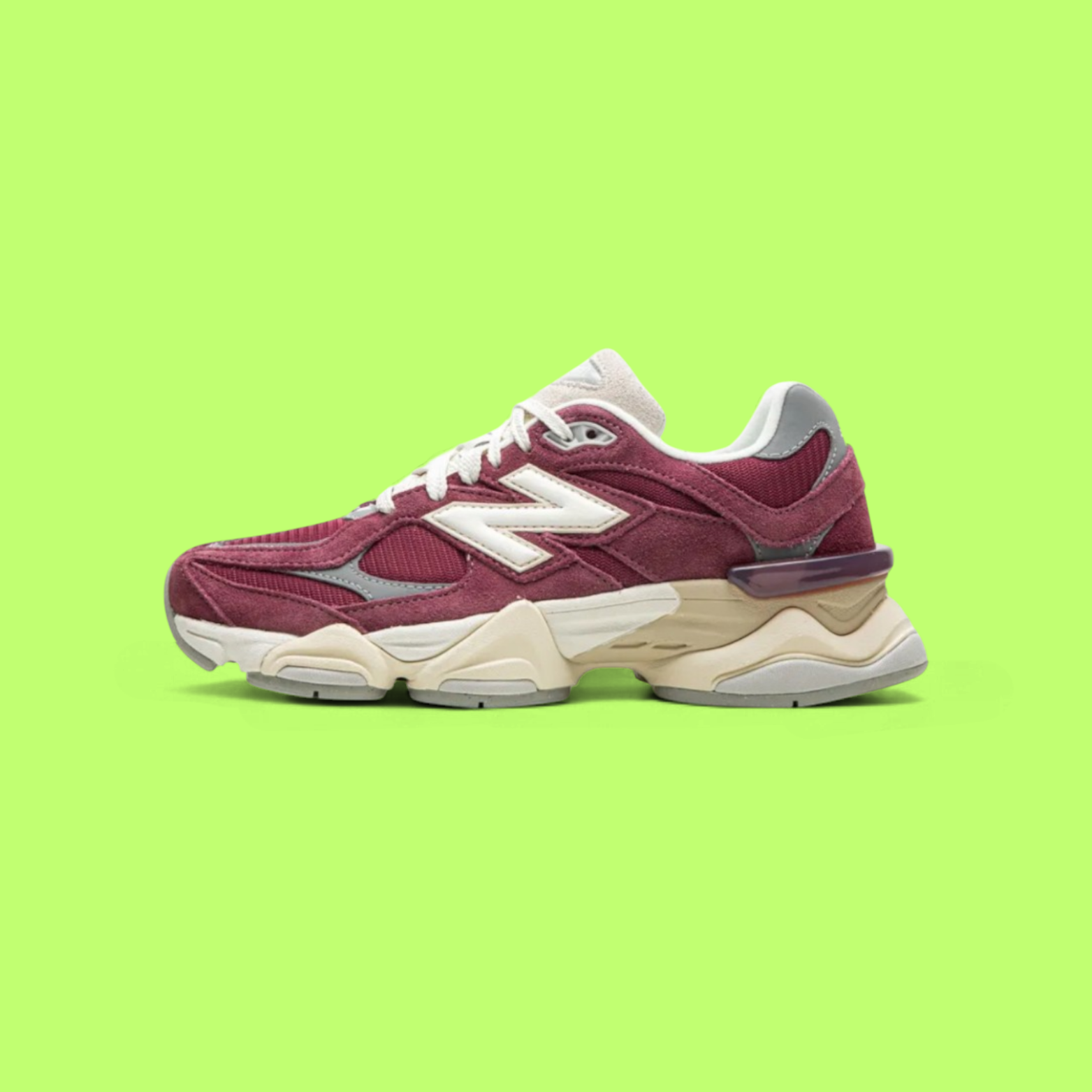 NEW BALANCE 9060 WASHED BURGUNDY PREMIUM RETRO STYLE EDITION DROP ICONZ
