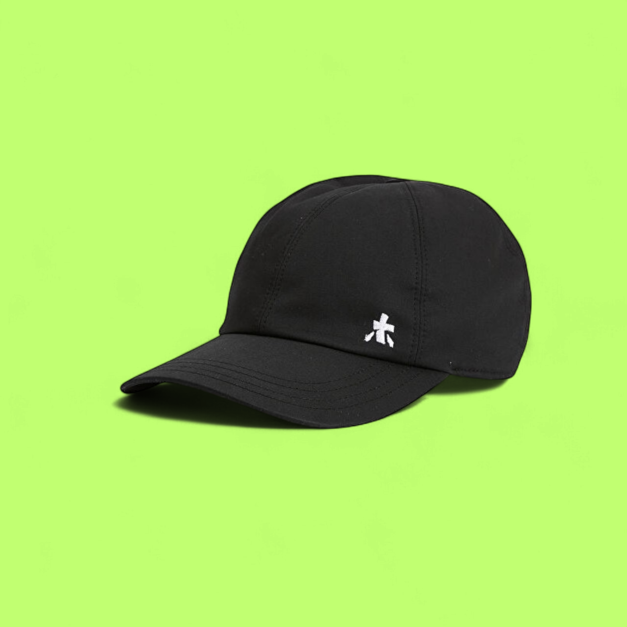 PREMIATA BLACK CAP WITH MINIMAL WHITE LOGO EMBROIDERY CWCD