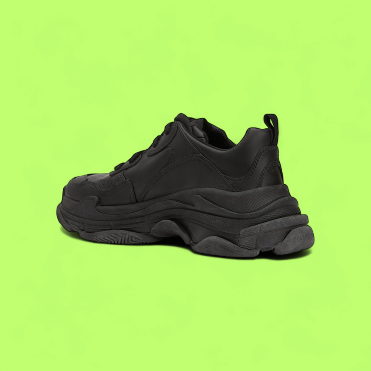 BALENCIAGA TRIPLE S SNEAKERS WITH ALL BLACK DESIGN CHUNKY