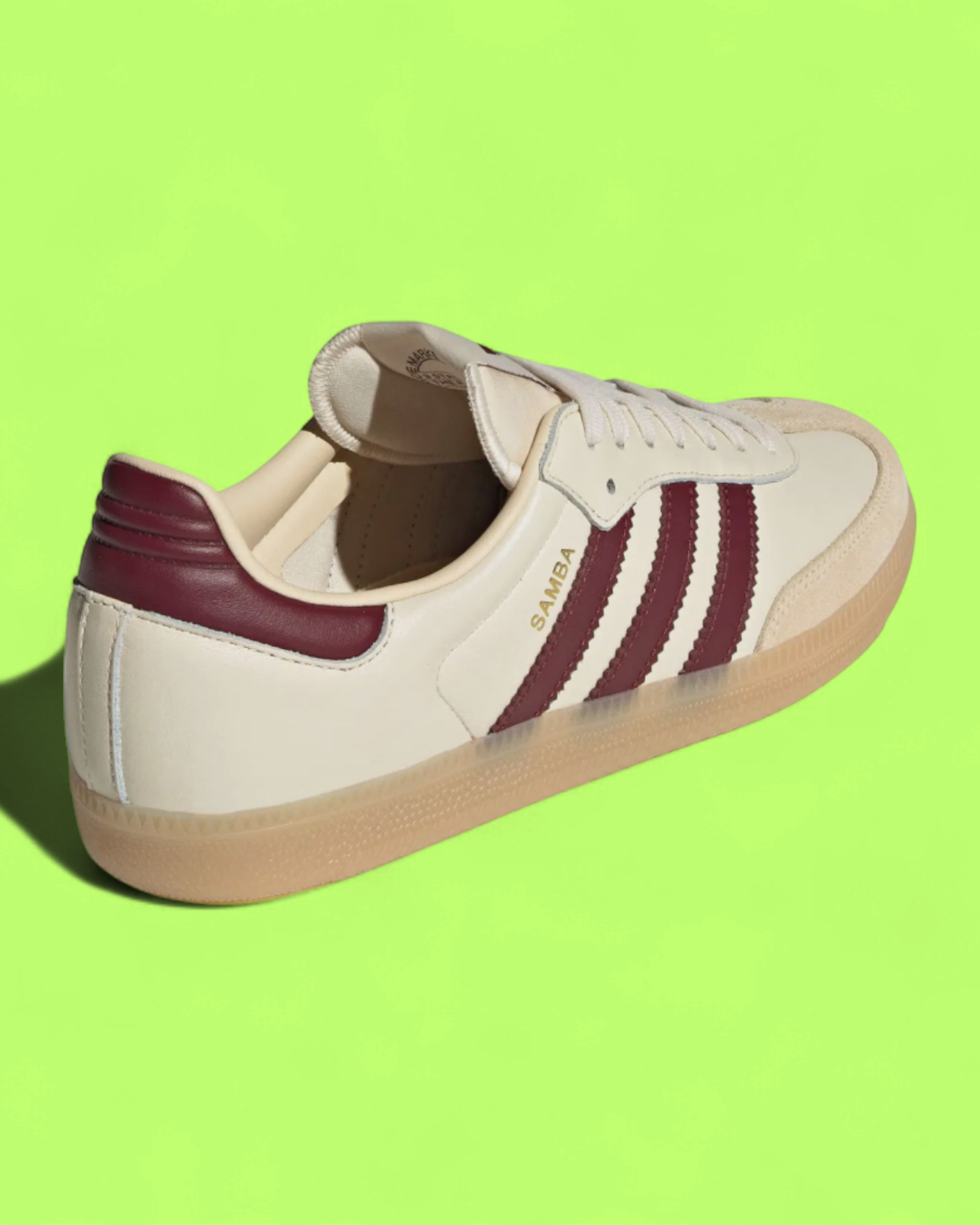 ADIDAS SAMBA WHITE MAROON GUM RETRO CLASSIC SNEAKER CWCD