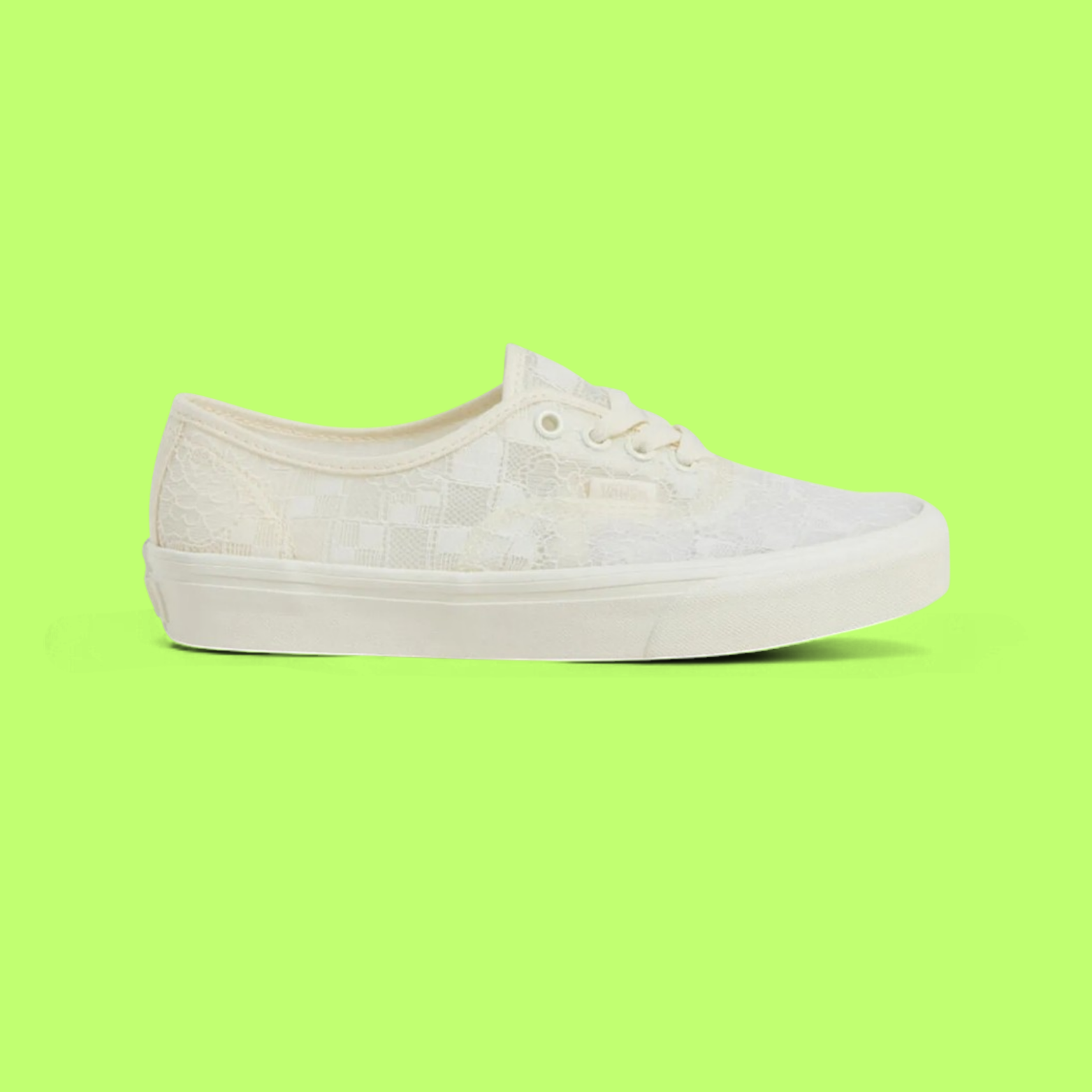 VANS AUTHENTIC LACE WHITE FLORAL TEXTURED CASUAL STYLE CWCD