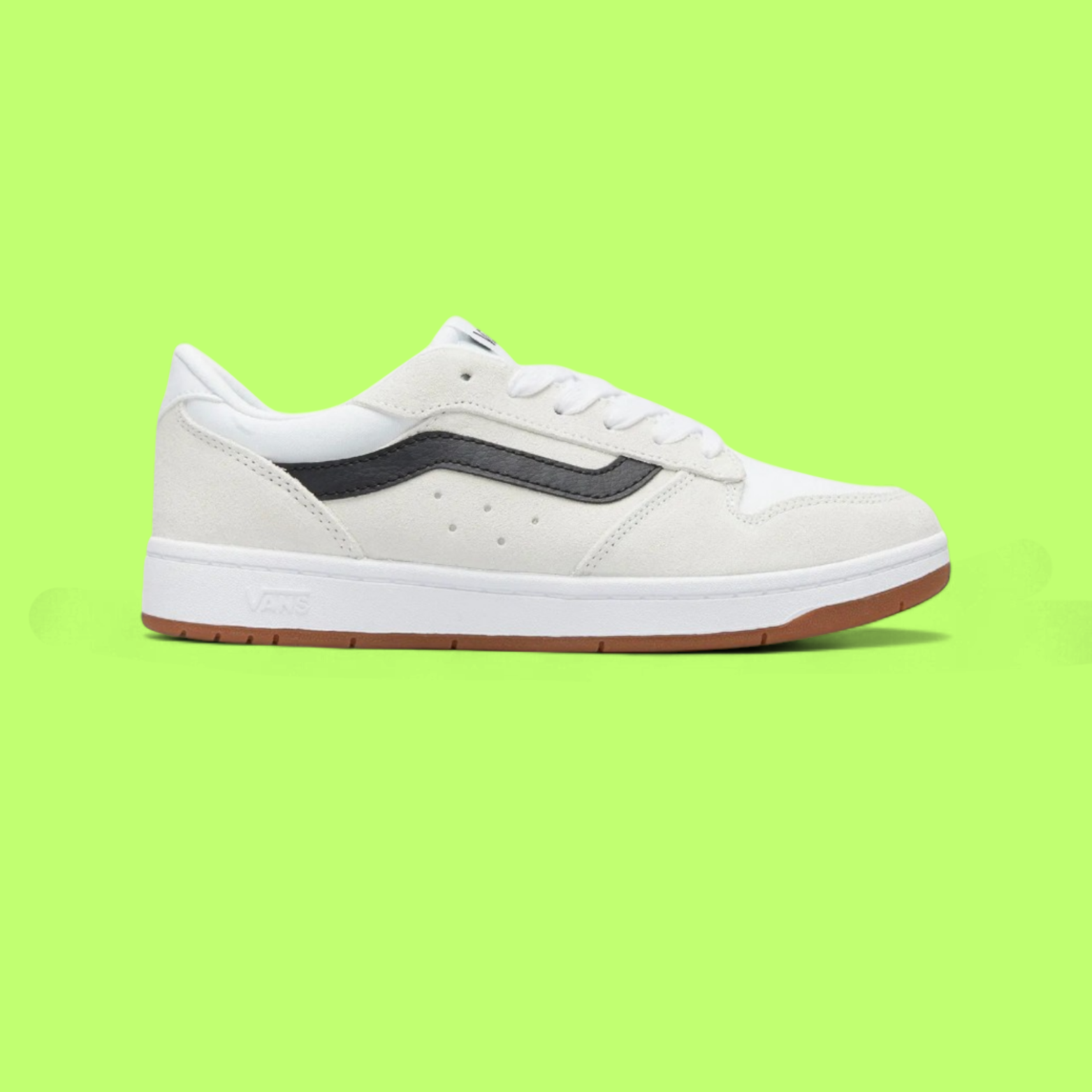 VANS LOWLAND CC WHITE BLACK LEATHER SUEDE SKATE STYLE CWCD