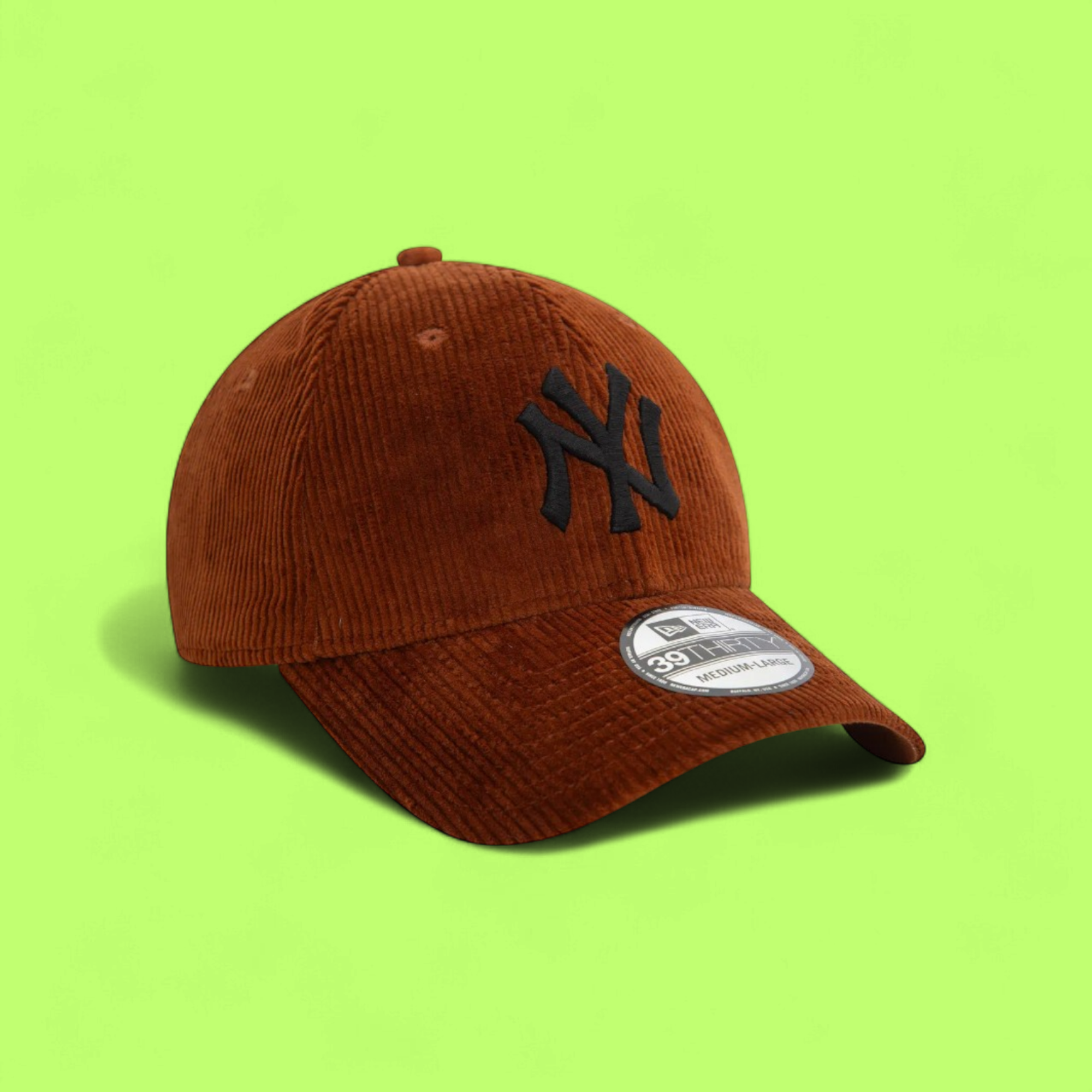 NEW YORK YANKEES BROWN CORDUROY CAP WITH BLACK NY LOGO