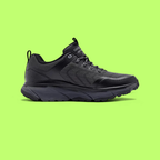 SKECHERS D'LUX JOURNEY MEN'S BLACK MESH AND LEATHER CASUAL