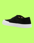 LOEWE BLACK SUEDE LOW TOP SNEAKERS WITH WHITE RUBBER SOLE