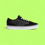 VANS BROOKLYN LS MEN'S BLACK LEATHER CASUAL SKATE STYLE SNEAKERS