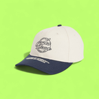 LOS DEUS WHITE AND NAVY BASEBALL CAP WITH SPORTING LOGO