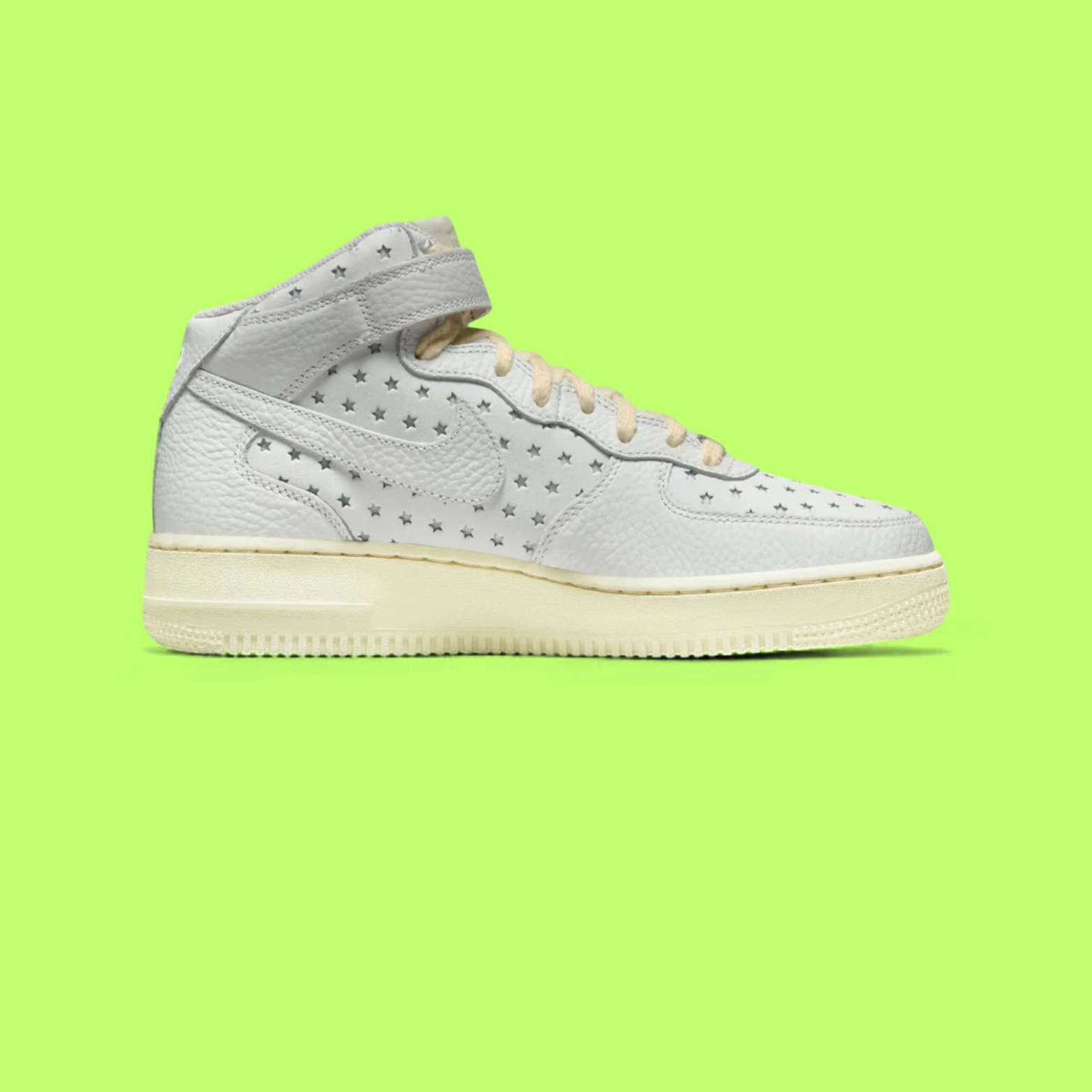 NIKE AIR FORCE 1 MID WHITE STAR STUDDED LIMITED EDITION DROPZZ