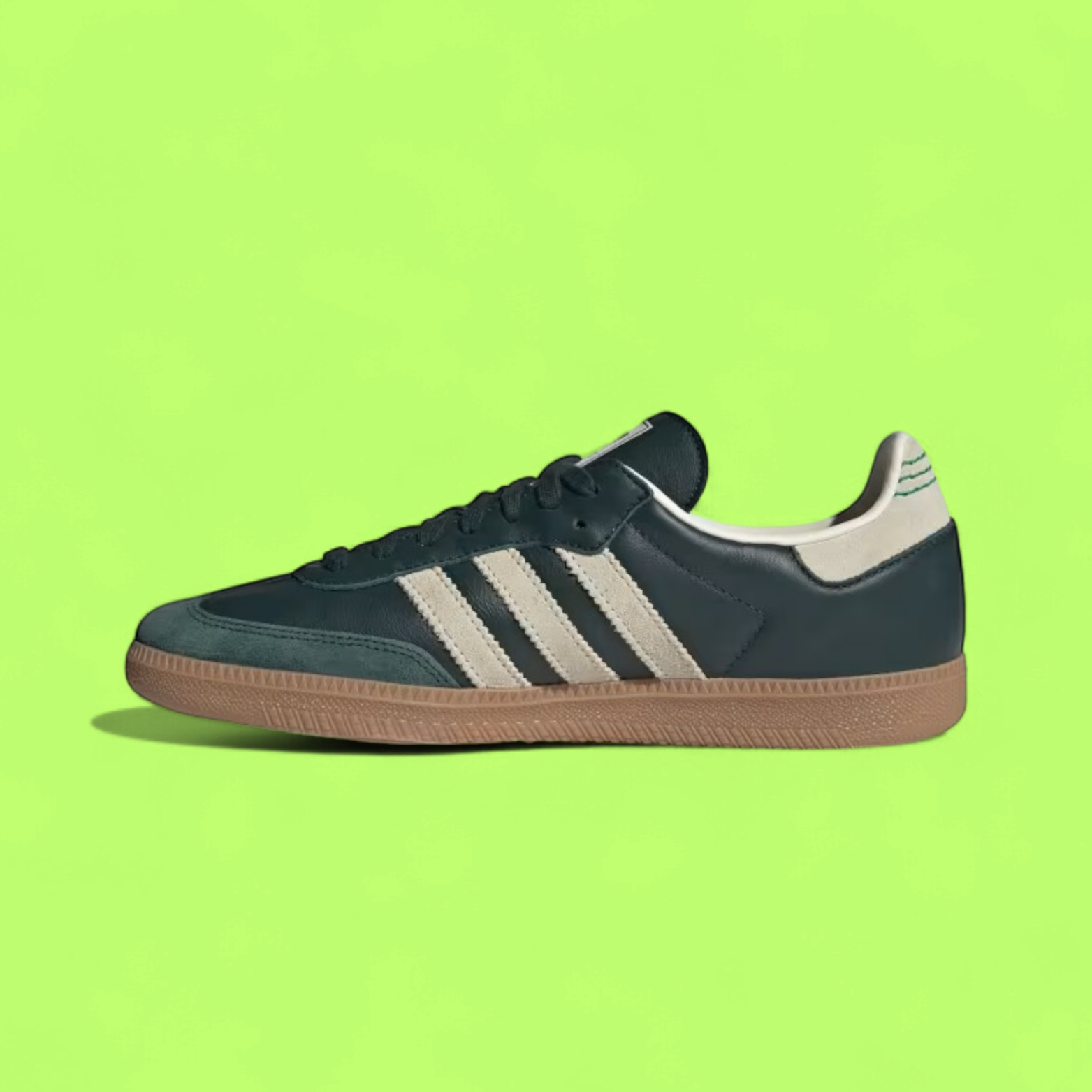 ADIDAS SAMBA OG SHADOW GREEN CLASSIC LEATHER SNEAKERS