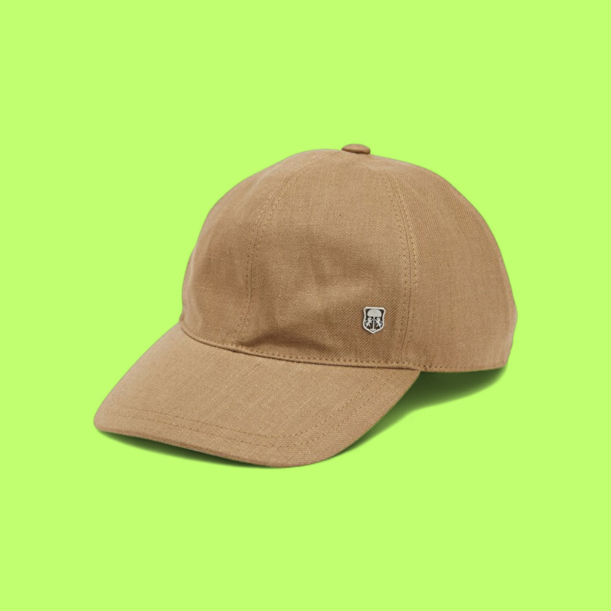 CLASSIC CAMEL BROWN BASEBALL CAP WITH MINIMAL METAL DETAIL