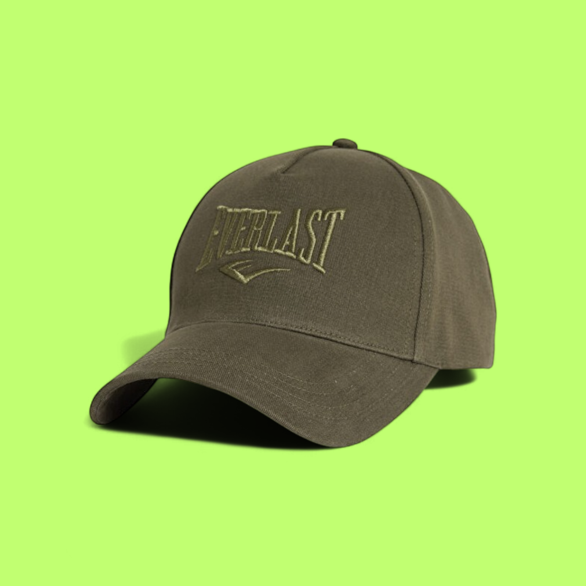 KHAKI EVERLAST BASEBALL CAP WITH EMBROIDERED LOGO CWCD