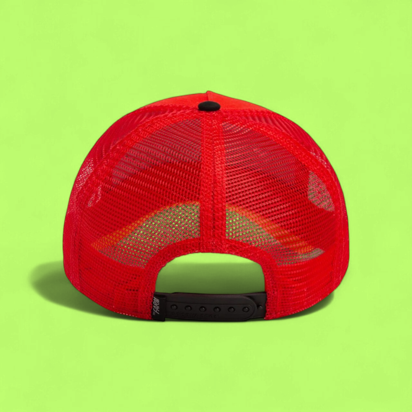 RED BEAST DRAGON CAP WITH BLACK BRIM AND EMBROIDERY CWCDE