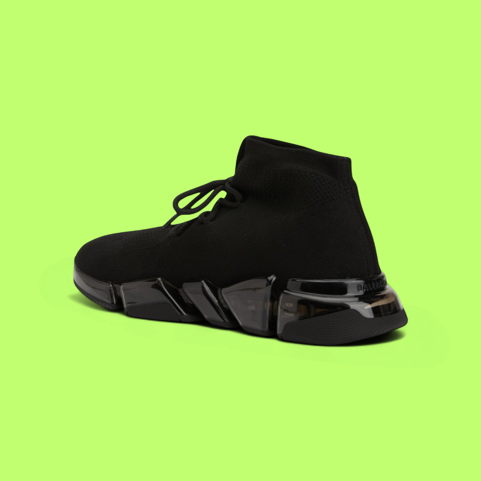 BALENCIAGA BLACK PHANTOM SNEAKERS WITH FUTURISTIC SOLE