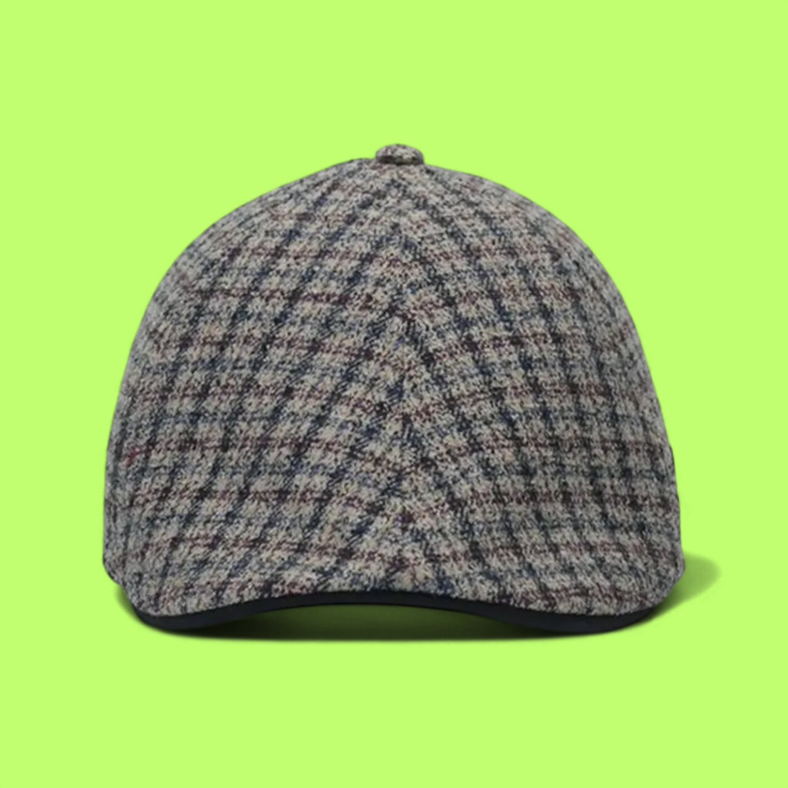 GREY CHECKERED FLAT CAP WITH CLASSIC RETRO ELEGANT STYLE