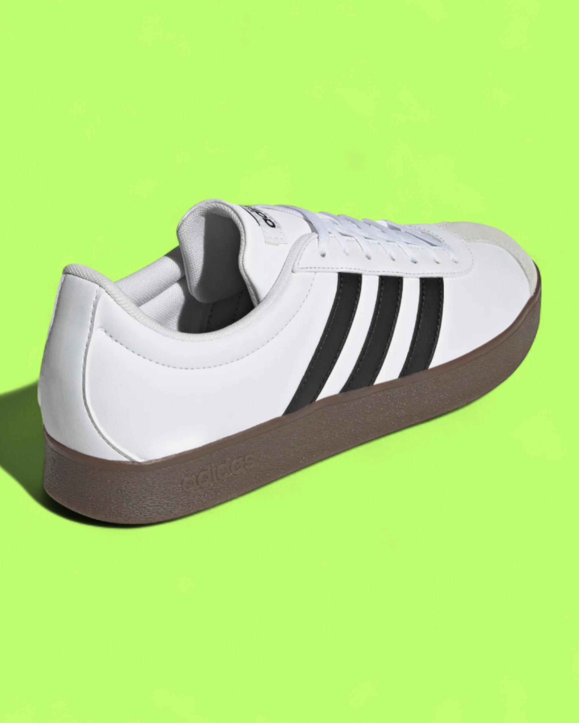 ADIDAS VL COURT 3.0 WHITE BLACK CLASSIC LEATHER CASUAL SNEAKERS