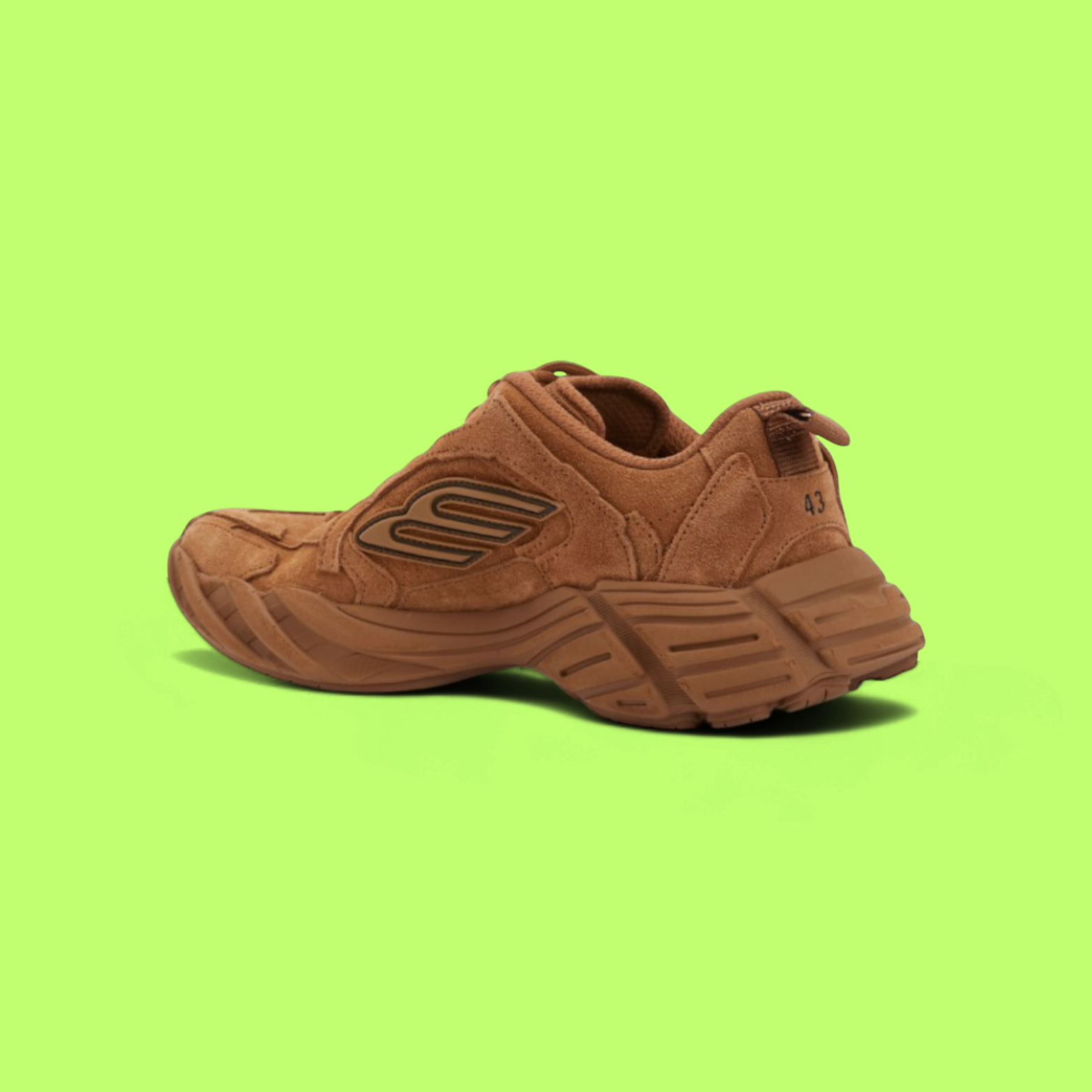 BALENCIAGA 3XL RUST SUEDE OVERSIZED RUNNING SNEAKERS