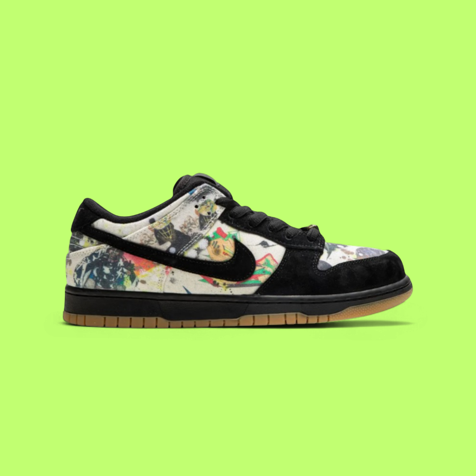 NIKE SB DUNK LOW SUPREME RAMMELLZEE ART COLLAB LIMITED DROP
