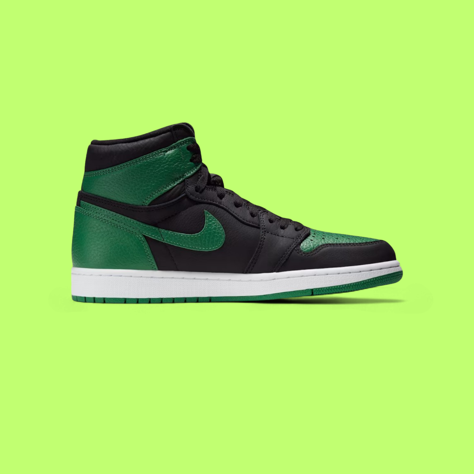 NIKE AIR JORDAN 1 RETRO HIGH PINE GREEN BLACK PREMIUM EDITION