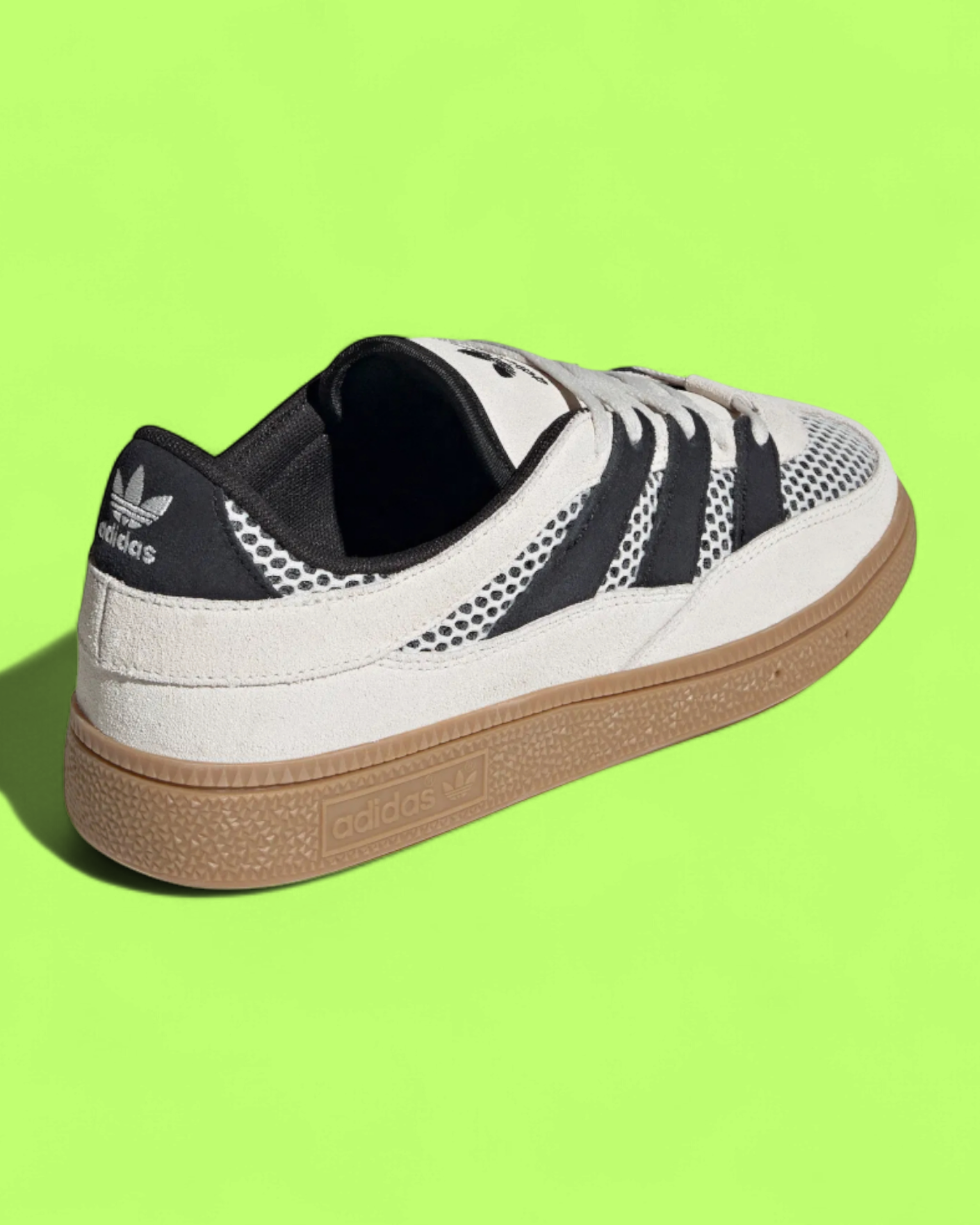 ADIDAS HANDBALL SPEZIAL WHITE BLACK MESH SUEDE GUM SOLE