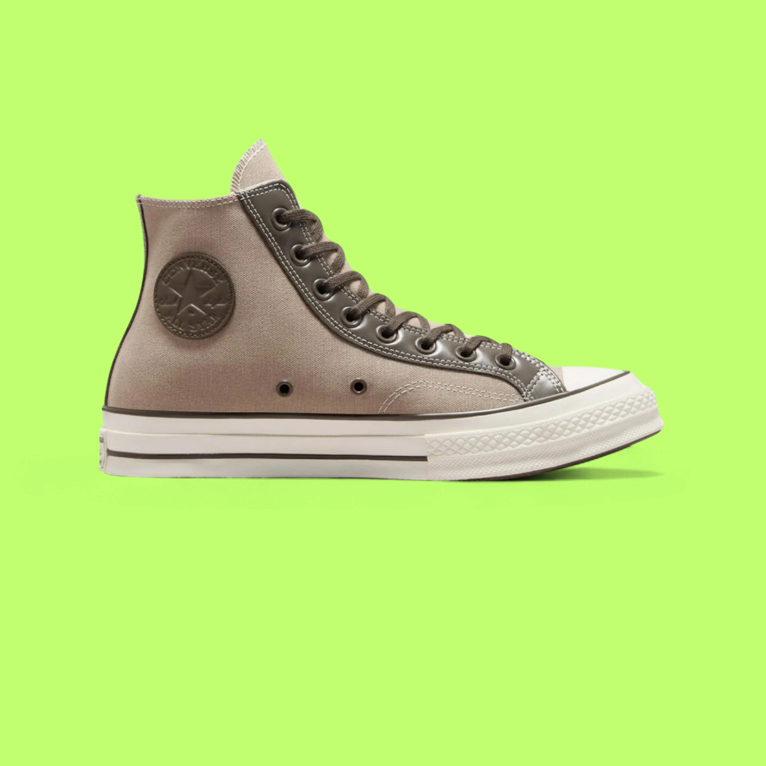 CONVERSE CHUCK 70 UNISEX BROWN CANVAS RETRO HIGH-TOP SNEAKERS